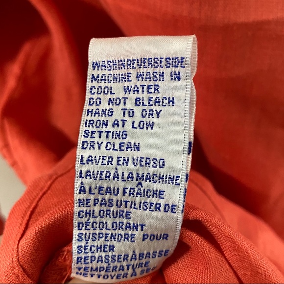 Tabi Boho Linen Shirt Tunic Women’s Size Medium Burnt Orange - Picture 7 of 10